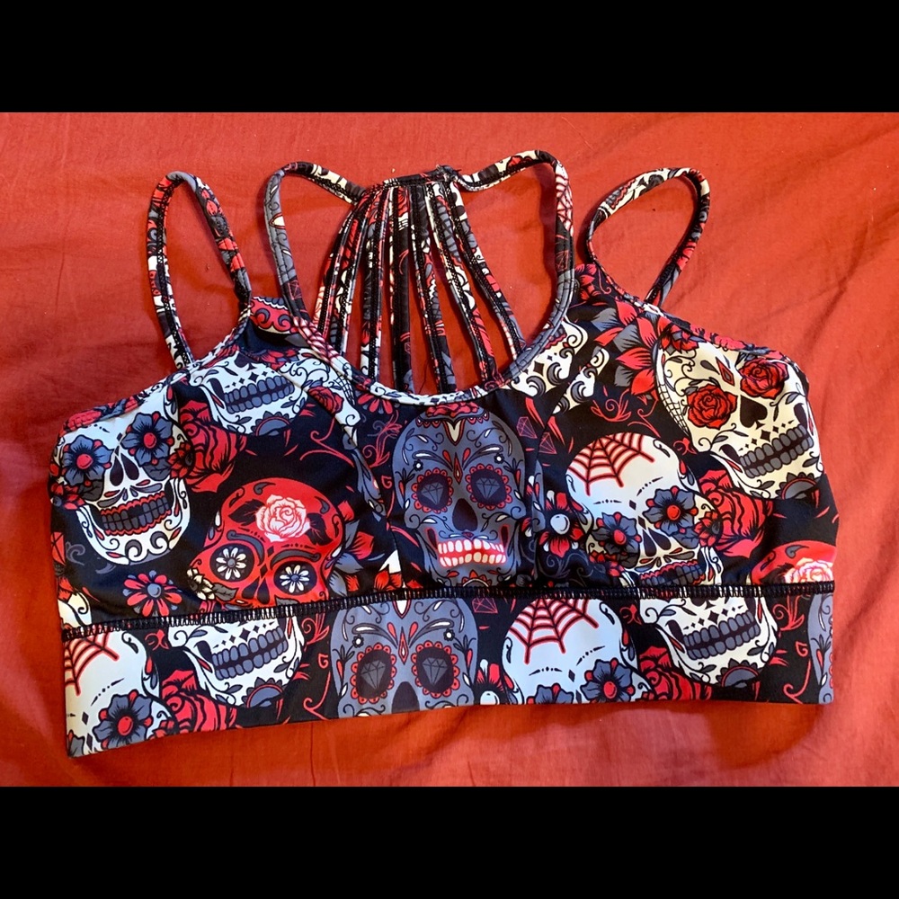 Constantly Varied Gear skull and roses sports bra